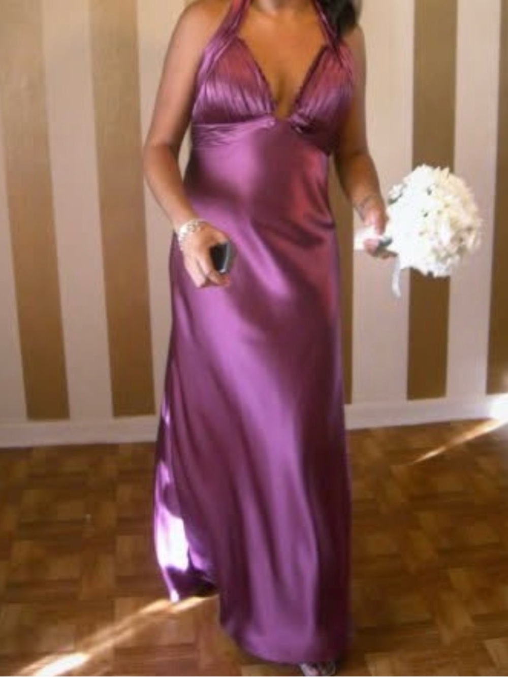 Bari Jay Evening Gown Maxi Dress in Plum